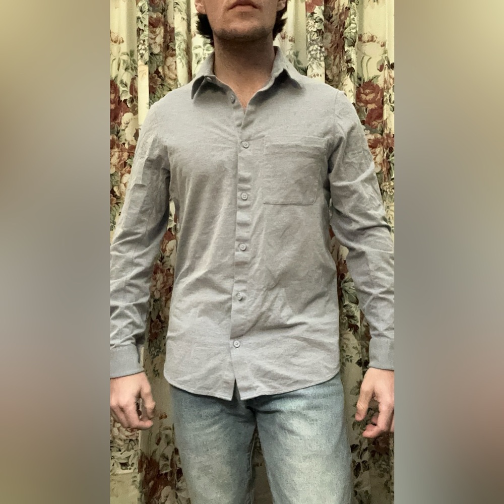lululemon athletica Blue Casual Button-Down Commission Long-Sleeve Shirt